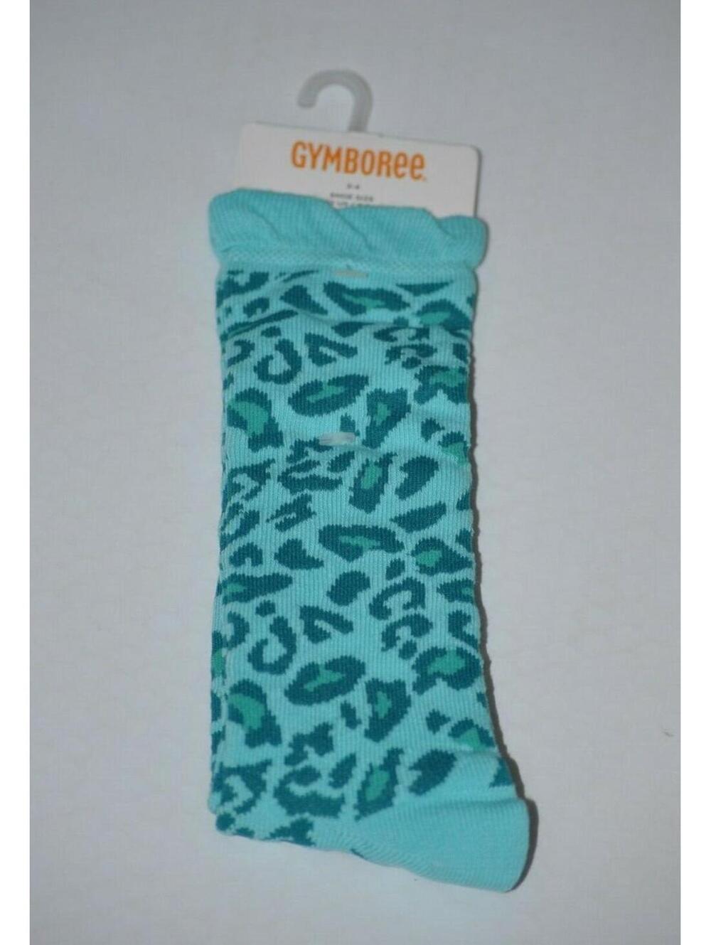 Girl's Gymboree Socks Blue Leopard Print Shoe Size 3-4 Shoe Sz 9-10 13 GY BTS 2